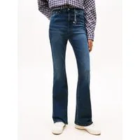 Tommy Jeans Bootcut-Jeans SYLVIA HGH FLR Weite Beinform und Logo Stickerei auf der Gesäßtasche