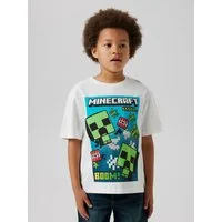 Name It T-Shirt NKMMUS für Jungen mit Minecraft-Print und elastischem Bund regular fit, Jersey, Rundhals, Print