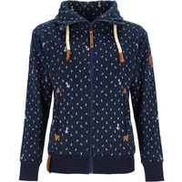 Lizzard Sports Sweatjacke Damen Jacke mit Anker-Allover-Print und Stehkragen