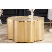 riess-ambiente Couchtisch ORGANIC ORIENT 75cm gold (Einzelartikel, 1-St), Wohnzimmer · Metall · rund · Handarbeit · Hammerschlag Design