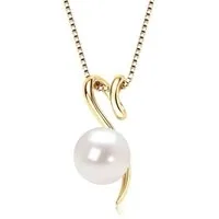 ROUGEMONT Perlenkette Extravagante Perlen Halskette Süßwasserperle 925 Silber 18K Gold, Hypoallergen