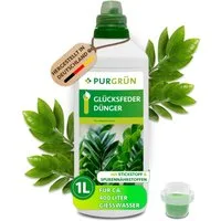 Purgrün Universaldünger Glücksfeder Dünger, NPK 5+4+6, für gesundes Wachstum, 1L, Flüssigdünger, 1-St., 1 Liter