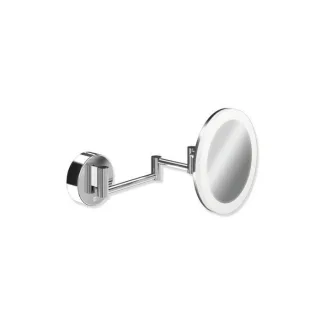 Hewi LED-Kosmetikspiegel 950.01.26040 5-fache Vergrößerung, Ø 200mm, 5-fach, beleuchtet, verchromt