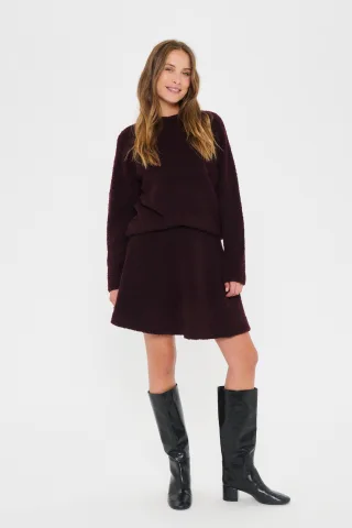 Strickpullover GelaSZ Strickpullover Lockere Passform wine