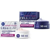 Nivea Pflege-Set CELLULAR EXPERT FILLER ANTI-AGE TAGES- & NACHTPFLEGE, 2-tlg., Vermindert Falten, verbessert Zellerneuerung, spendet Feuchtigkeit.