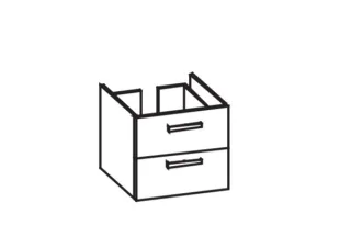 Artiqua 412 Waschtischunterschrank für Connect Cube Air E0298, Graphit Struktur quer, 412-WU2L-I70-7 412-WU2L-I70-7070-401