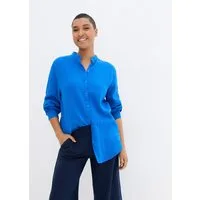 bonprix Langarmbluse Oversize-Passform, mit Seitenschlitzen, aus Musselin