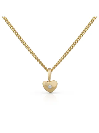 Orolino Halskette Gold 585 Herz-Anhänger 42/45cm lang mit Brillant 0,01ct.