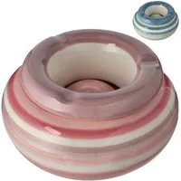 CEPEWA Aschenbecher Sturmaschenbecher 2er Set Ø11,0x6,5cm Dolomit blau/grün rosa/pink