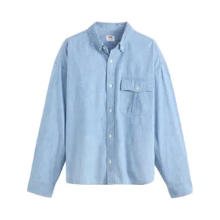 Levis - Hemd für Herren, kurz geschnitten, Chambray-Stoff (Chambray-Stoff)