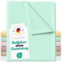 Carpe Sonno Betttuch Bettlaken ohne Gummizug Baumwolle 140x250 Haustuch klassisch glatt, Baumwolle, Gummizug: ohne, (1 Stück), Vielseitig verwendbar: Sommerdecke, Strandtuch, Überwurf uvm.