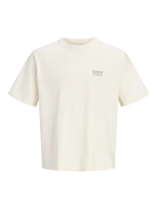 JACK&JONES - JORATOCHA SKETCH BACK TEE SS CREW NECK Antique White - Gr. - XXL