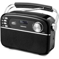 Medion® MEDION LIFE MD43809 E66809 Retro-Radio DAB+ Bluetooth Solarpanel Retro-Radio (Digitalradio (DAB), FM-Radio, MW/UKW Radio, AUX-Eingang, FM-Radio, Bluetooth, DAB+, MW/UKW Radio, Tragbar)