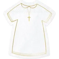 partydeco Papierserviette, Servietten zur Erstkommunion 14x16cm 20 Stück weiß gold