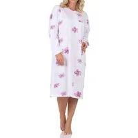 Normann Nachthemd Damen langarm Nachthemd im klassischen fraulichen Design