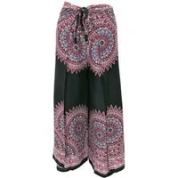 Guru-Shop Relaxhose Palazzohose, langer Boho Hosenrock, Wickelhose,.. alternative Bekleidung