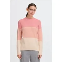 OXMO Strickpullover OXIManny Gerippter Feinstrick-Pullover in Colorblock-Optik