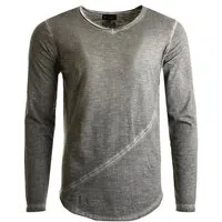 Früchtl Longsleeve mit tiefem V-Ausschnitt