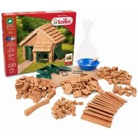 teifoc Haus mit Ziegeldach Steinbaukasten, (Bastelset, 200 St., Bausatz), Modellbausatz, Made in Germany