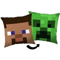 Minecraft Dekokissen Minecraft Kissen 40×40cm Steve & Creeper Deko Gamer Kids
