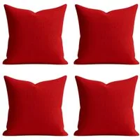 matches21 HOME & HOBBY Kissenbezüge 2er Set Kissenhülle 40x40 cm dunkelrot pflegeleicht mit Reißverschluss, (2 Stück), Zierkissen-Bezüge einfarbig für Couch-Kissen mit Lotuseffekt
