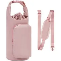 FOUORTUNATE-BEE Umhängetasche Tragbare Wasserflaschentasche mit Handyfach und Schultergurt, Verstellbare Outdoor-Flaschentasche für 32–40oz Flaschen
