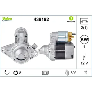Valeo Anlasser 1,0 kW Citroen C1 Peugeot 107 Toyota Aygo 438192