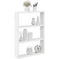 vidaXL Wandregal NA Wandregal Weiß 43x9x60 cm Spanplatte