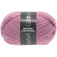 LANA GROSSA Meilenweit 6-fach 150g Unito Häkelwolle, 390 m
