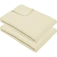 Wohndecke Sommerdecke "Detroit" 2er-Pack, REDBEST, Microfaser-Seersucker Uni