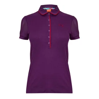 Puma - "Novelty" Poloshirt für Damen, Emblem, Mesh-Ärmel (Violett)