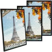 ElitVita Bilderrahmen 3 Stück MDF Fotorahmen Posterrahmen, 40x60 cm, mit Plexiglasscheibe, für 1 Bilder (3 St), für Wanddeko Collage Foto Poster Puzzle