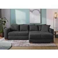 Jockenhöfer Gruppe Ecksofa Kampen L-Form, B: 288 cm, Liegefl. 153x245 cm, mit Bettfunktion, Bettkasten & Zierkissen, Federkern