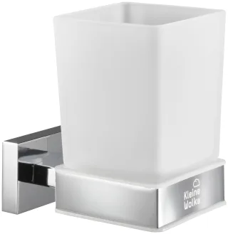 Kleine Wolke Zahnputzbecher "Meo" Glas/Edelstahl