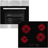 exquisit Backofen-Set BAKO Klassik inox, mühelos kochen: ca.50°C Butter schmelzen, ca.160°C Pommes frittieren