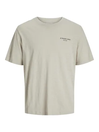 JACK&JONES - JJJEFF MONOCHROME TEE SS CREW NECK moonbeam - Gr. - L