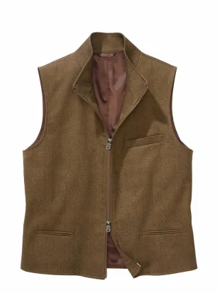 Mey & Edlich Herren Trilogie-Anzugweste Braun 98 % Baumwolle, 2 % Elasthan