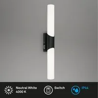 Briloner Leuchten LED Spiegelleuchte KLAK, Ein-/Ausschalter, LED fest integriert, Neutralweiß, 47 x 6,5 x 6,8 cm, Badezimmer, Spiegel, Badlampe