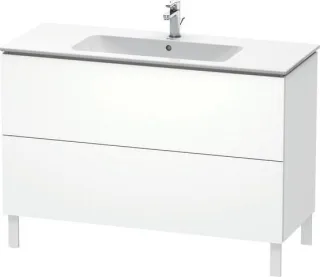 Duravit L-Cube Waschtischunterbau bodenstehend Weiß Matt 1220x481x704 mm - LC662801818 LC662801818