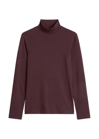 Marc o Polo - Turtleneck Longsleeve slim 1348_Espresso_Brown - Gr. - M