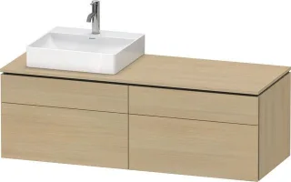 Duravit L-Cube Konsolenwaschtischunterbau wandhängend Mediterrane Eiche Matt 1420x550x482 mm - LC487 LC4870L71710000