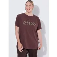 MIAMODA T-Shirt T-Shirt Boxy Fit Leo-Schriftzug