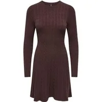 ONLY Strickkleid ONLIBI LS O-NECK CABLE DRESS CC KNT Viskosemischung, regular fit