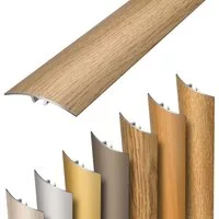 Dalsys Übergangsprofil selbstklebend, zum Stecken und verbinden (93cm x 30mm in der Farbe Eiche hell, 1-St), aus Aluminium, Boden Übergangsleiste Höhenausgleich