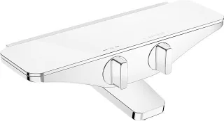 Hansa Wannen-Thermostat-Batterie Hansaemotion 5864 2171 82, weiß/chrom, 5864217182 5864217182