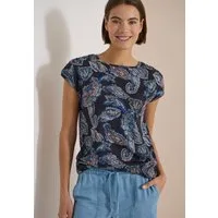 CECIL T-Shirt mit gerafften Ärmeln