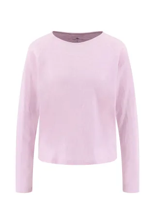 FYNCH-HATTON - LONGSLEEVE SOLID SLUB STRUCTURE cream rose - Gr. - XL