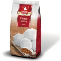 WEISS Süßigkeit, Weiss Pfeffernüsse glasiert würziger Lebkuchen mit Zuckerglasur 200g