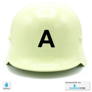 Helm-Aufkleber "A" für Atemschutzgeräteträger | schwarz oder rot | 2 Größen | einfaches Aufkleben rot 30mm