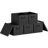 Woltu Aufbewahrungsbox (5 St., Set), mit Deckel, mit Griffen, faltbar